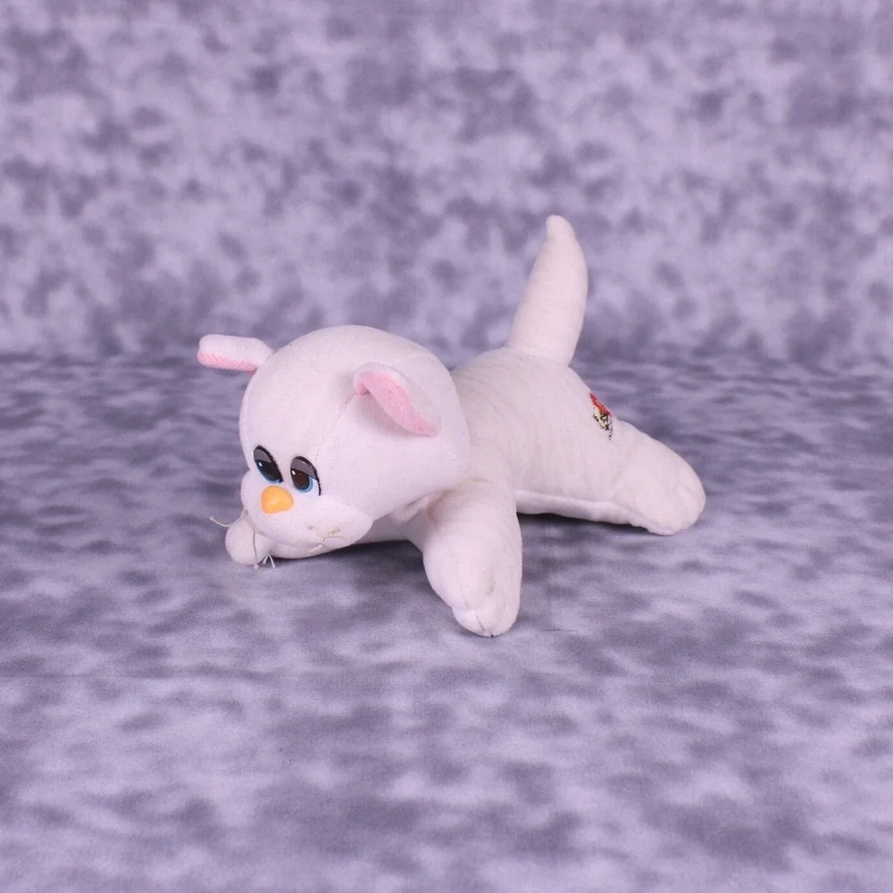 Tonka Pound Pur-ries White Cat Small Vintage 1980s Plush‎ Toy Retro Kidcore 1986